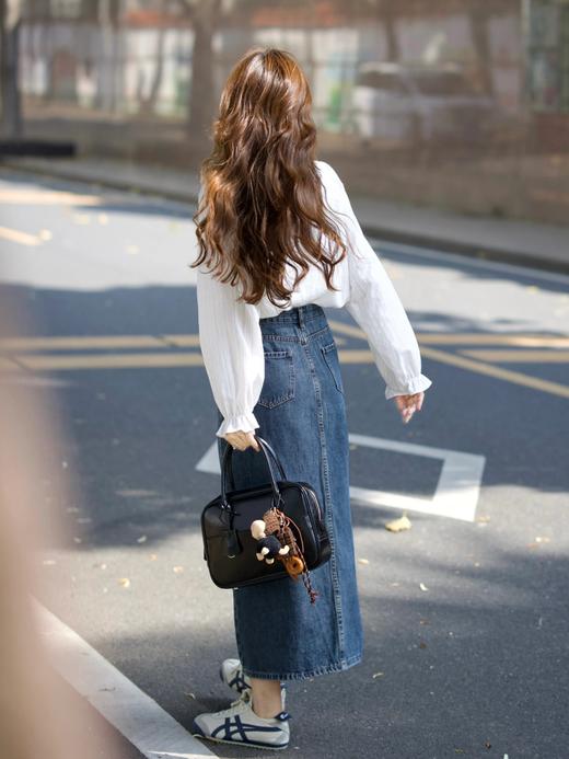 【百图lulu定制】【千金衬衫】木耳边 花瓣袖 V领蕾丝 长袖衬衫 商品图6