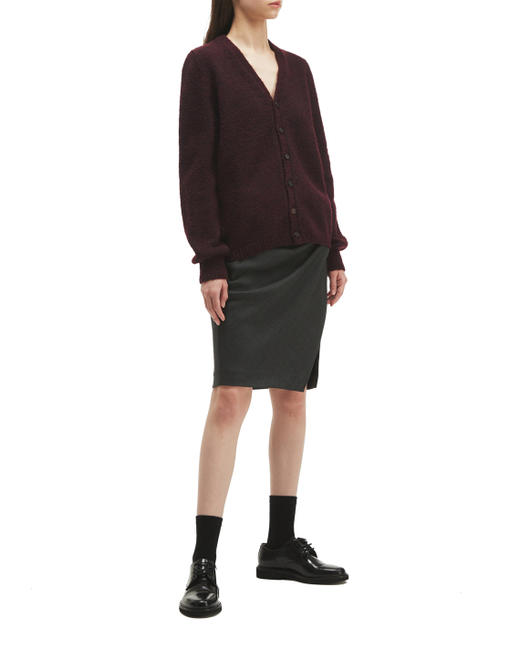 女款V领针织开衫毛衣016 商品图1