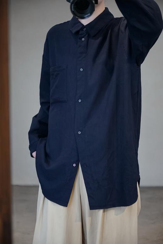 elsa esturgie 2色宽松版型羊毛薄衬衫 商品图1