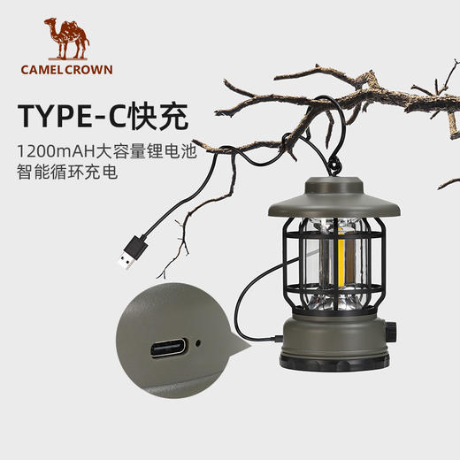 骆驼（CAMEL）户外露营超长续航大功率氛围充电款照明灯（充电款） 174BJ29649—rxs 商品图2
