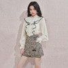 MAXRIENY精致复古蕾丝雪纺衫2024秋冬新款修身显瘦经典赫本风上衣 商品缩略图3