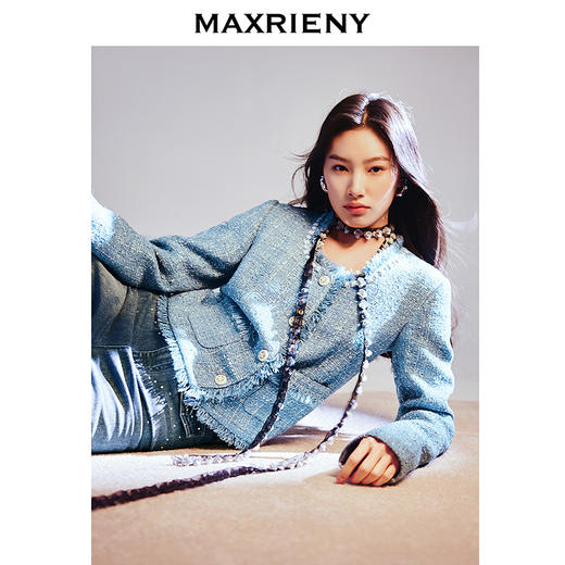 MAXRIENY千金小香风粗花呢短外套女2025春季新款高级气质感女装(货号:MS85JA784) 商品图1
