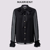 MAXRIENY法式慵懒感穿搭雪纺衬衫女25秋款H型系带蝴蝶结宽松上衣(货号:MF86TP508) 商品缩略图4