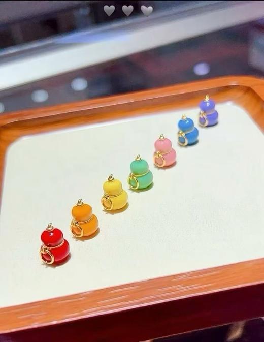 【新品首发】七彩葫芦吊坠 黄金足金福禄新中式葫芦转运珠女士礼物MEMORA诗普琳HP9078、HP9079 商品图0