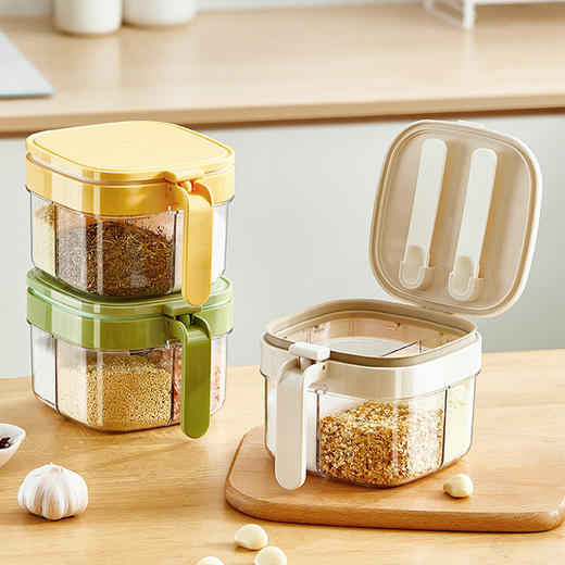 摩登主妇调料盒多格一体家用厨房密封盐罐调味瓶罐佐料收纳调料罐 商品图0