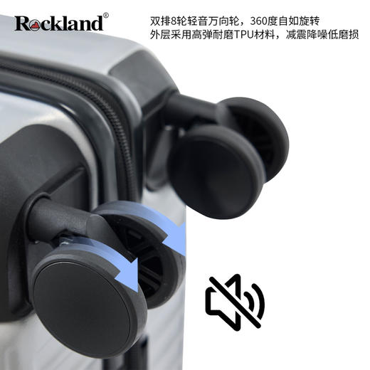洛克兰猎跑系列多功能拉杆箱CRX158A  银色/黑色—rxs 商品图3