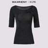 MAXRIENY【商场同款】2025夏季新款手工盘花修身百搭显瘦上衣针织衫(货号:MU86SW008) 商品缩略图4