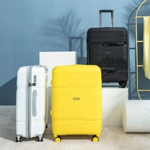 洛克兰利耐尔系列轻奢PP拉杆箱CF243PP  钢琴白/经典黑/柠檬黄—rxs 商品图0