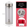 希诺双层抗菌玻璃杯XN-1961(360ml） 商品缩略图1