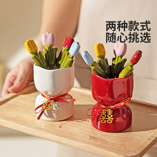 摩登主妇不锈钢水果叉子收纳罐水果签轻奢高级感食品级甜品蛋糕叉 商品图4