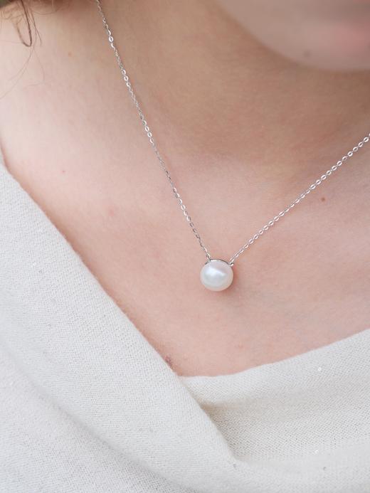 卡蒂罗KADER 循光珍珠项链 925银莹润珍珠法式复古赫本风可调节锁骨链 优雅气质温柔百搭 商品图6