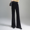 XBMY-F550时尚高腰金丝绒微喇裤女秋季2025年新款简约气质轻熟风女士喇叭裤 商品缩略图0
