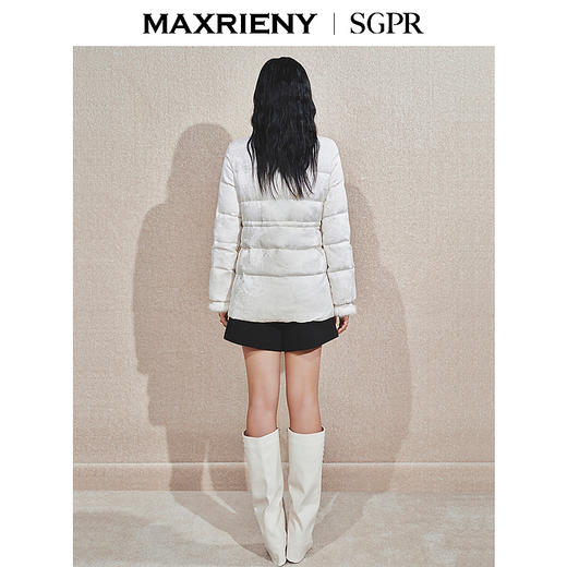 【商场同款】MAXRIENY水貂毛边收腰羽绒服24冬新款女装保暖外套(货号:MS85DC503) 商品图3