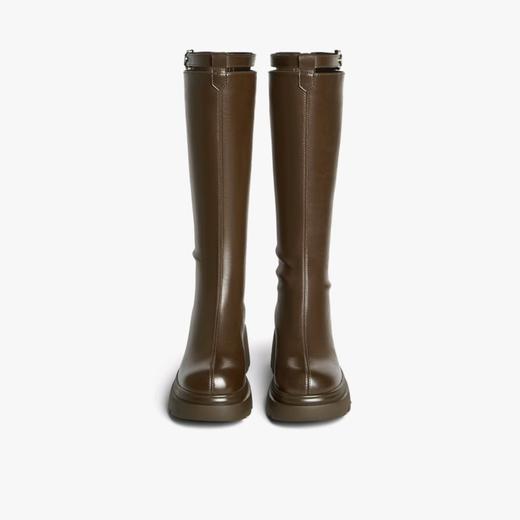 【云粉节】 BF楼百思图2025冬季新款高跟骑士靴圆头粗跟厚底女长靴F1711DG5吊牌价899.现价399 商品图1