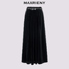 MAXRIENY浪漫复古感A字丝绒半裙24冬新款法式赫本风高腰长裙修身(货号:MS85SK509) 商品缩略图4