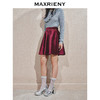 MAXRIENY2025秋冬新款精致优雅修身高腰安哥拉红A字丝绒半身短裙(货号:MS85SK768) 商品缩略图2