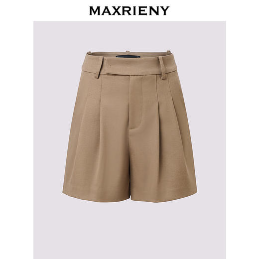 MAXRIENY2024简约摩卡色短裤(货号:MS85PA030) 商品图0