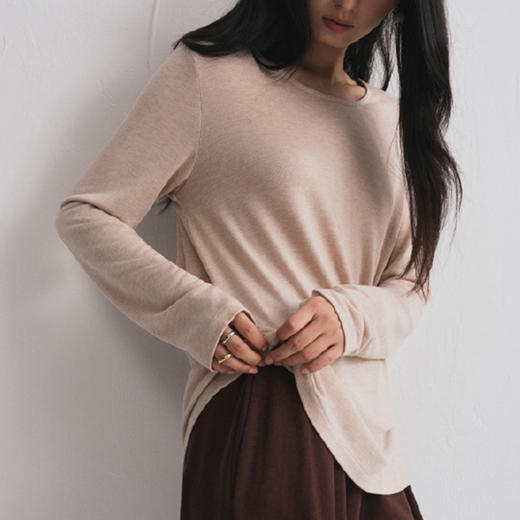 馥迦天丝莫代尔山羊绒圆领打底衫 商品图6