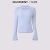 MAXRIENY雪竹衫贵雅新中式套头针织衫女24秋修身显瘦中式盘扣上衣(货号:MS85SW515) 商品缩略图2