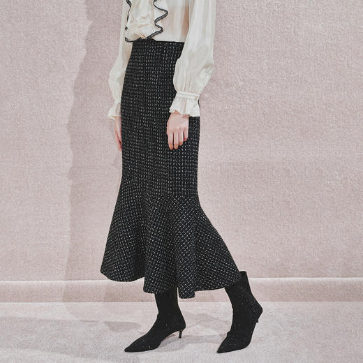 MAXRIENY法式复古感鱼尾半裙2024秋冬半身裙 商品图2