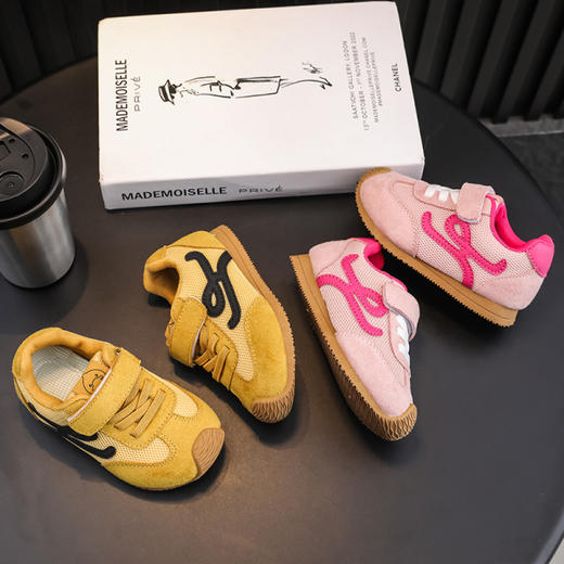 小黄鸭新款儿童运动鞋秋季时尚网面皮面男童阿甘女童休闲童鞋21-39 商品图1