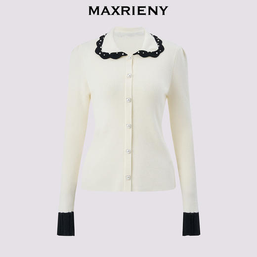 MAXRIENY套头针织衫女24冬新款千金小香风上衣显瘦高级气质打底(货号:MS85SW769) 商品图4