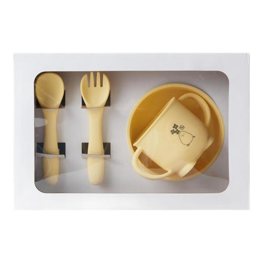  可爱防摔硅胶儿童餐具5件套卡通小肥啾 商品图5