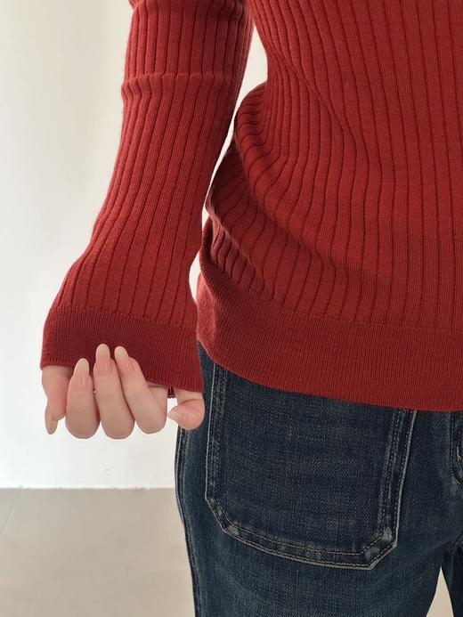 新品18针80支100%新澳洲绵羊毛无缝一体显瘦打底衫 商品图4