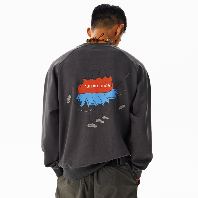 CryingCenter跑步跳舞运动卫衣圆领男女同款马拉松跑步训练保暖服