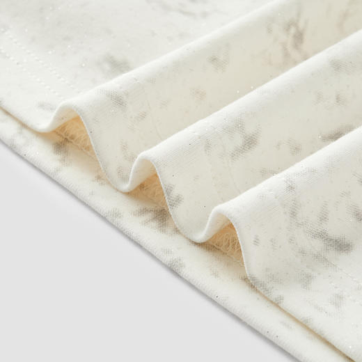 商场同款|森马长袖T恤女秋短款星空亮片蜡染字母修身2025新款衣服 商品图3