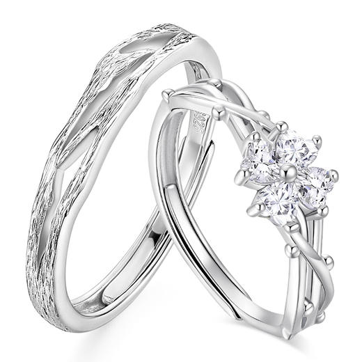 卡蒂罗KADER 荆棘四叶草情侣对戒  与幸运同行浪漫甜蜜爆闪可调节恋爱告白 精致甜美高级感小众设计 商品图0