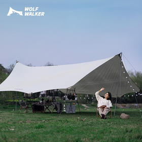 狼行者 户外超大天幕野营露营帐篷郊游烧烤便携式防雨遮阳凉棚沙滩篷装备