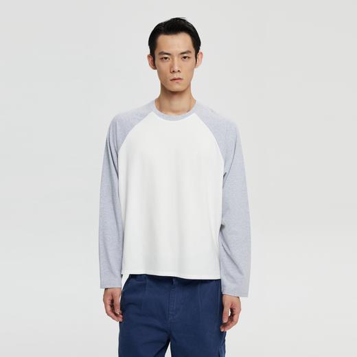 oneup插肩袖磨毛宽松长袖T恤 商品图2