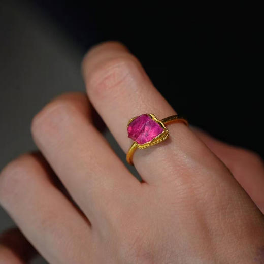 龢盒原创 碧玺原矿足金戒指 商品图5