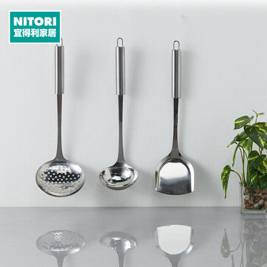 厨房可进洗碗机全不锈钢汤勺漏勺中华铲 FK01系列 商品图0