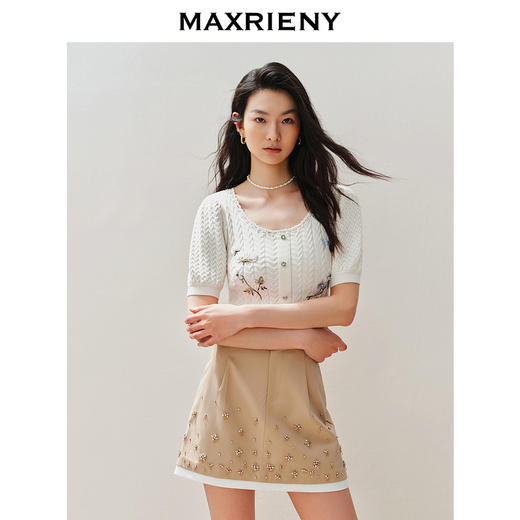 MAXRIENY【Day Dreaming-主题纪念款】MAXRIENY复古绣花针织毛衫(货号:MC85SW001) 商品图1