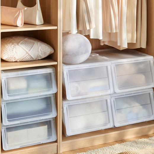 天马（TENMA）宜得利家居 抽拉式翻盖收纳箱书本玩具衣物收纳盒河马口整理箱 商品图1