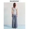 MAXRIENY精致日常感极简休闲阔腿长裤25夏高腰长款通勤西裤直筒裤(货号:MF86TR252) 商品缩略图3