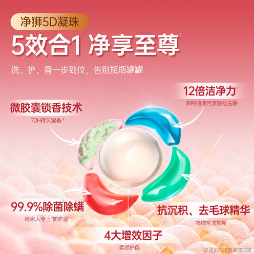 心选丨净狮至尊多效洗衣凝珠52颗/盒 商品图2