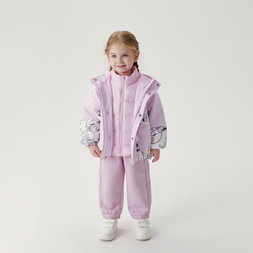 【无氟防泼水】马克珍妮男女童三合一御寒羽绒外套2025年冬装新款551572 商品图2