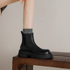 阿么手工女鞋学院风厚底切尔西靴4.5CM显瘦百搭2025新款真皮短靴 商品缩略图1
