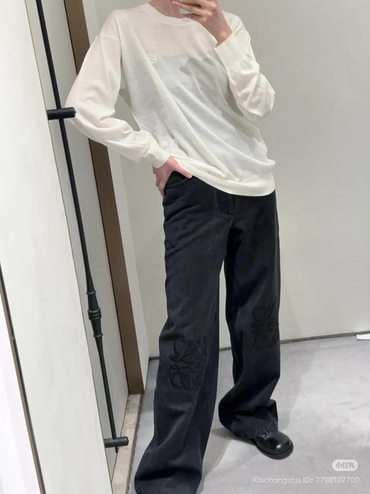 95-2 极限特惠 人手一条 lew绣花 直筒牛仔裤 我穿38很合身 穿40宽松 商品图3