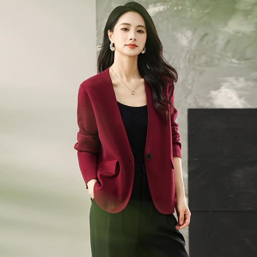 气质高级感秋装上衣，中年妈妈装针织开衫洋气CC-AB25014 商品图3