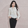 MAXRIENY优雅气质系带2025春夏通勤职场雪纺衬衫修身显瘦上衣女 商品缩略图0