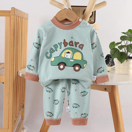 【亲肤柔软】儿童内衣套装纯棉秋衣秋裤男童打底保暖睡衣女童家居服春秋款童装。rb 商品图4