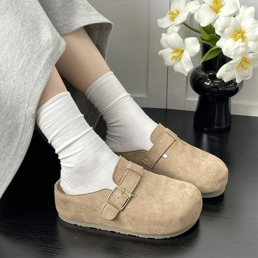 【YW】 无忧购 厚底内增高包头半拖鞋外穿女鞋MIS-5802（截单后3-5天发货） 商品图11