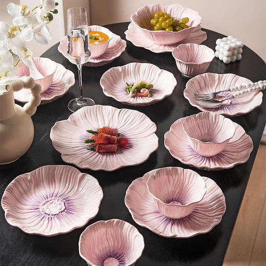 摩登主妇釉下彩餐具套装碗碟盘家用2025新款乔迁搬家新婚结婚礼物 商品图3