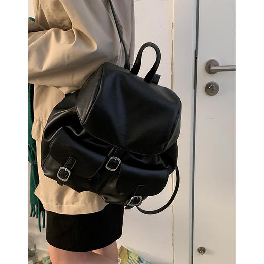 【YW】无忧购韩版学院风小众复古质感大容量双肩包54516（截单后7天发货) 商品图5