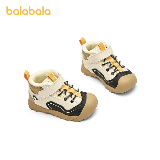 巴拉巴拉童鞋儿童学步鞋男女童宝宝鞋子2025新春秋高帮鞋加绒保暖 商品图4