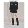 MAXRIENY秋冬小香风黑色高腰半身裙时尚显瘦秋季粗花呢短裙(货号:MS85SK760) 商品缩略图0